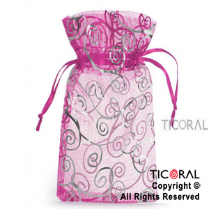 BOLSA ORGANZA FUCSIA 10X15 ARABESCO HS3969-2 x 1